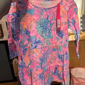 NWT! Lilly Pulitzer Kids Dress -long sleeve, knit dress, tiered.